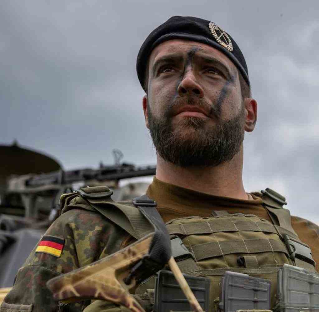 Bundeswehr-Soldaten der Enhanced Forward Presence Battle Group der Nato in Pabrade (Litauen)