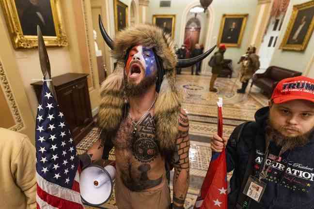 This supporter of Donald Trump is among the rioters who invaded the Capitol on Wednesday.