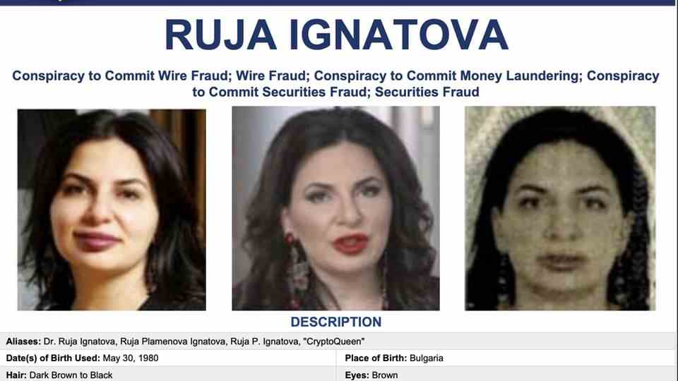 With these three pictures, the FBI is looking for Ruja Ignatova