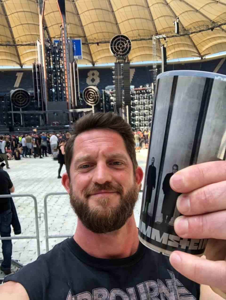 Ben at the Rammstein concert in Hamburg
