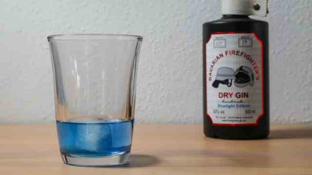 Series: Hippes from here: The gin is blue when you pour it.