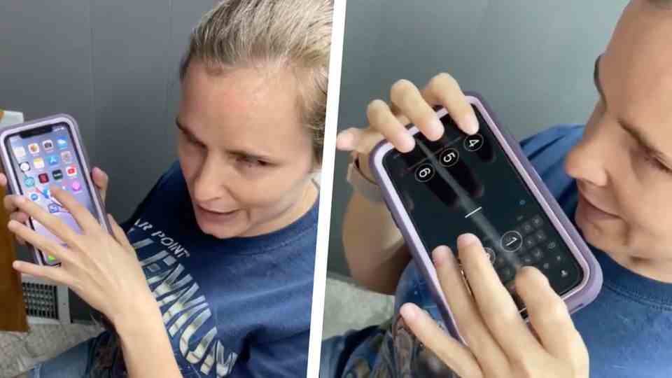 Blind Twitter user Kristy Viers shows how she uses her iPhone