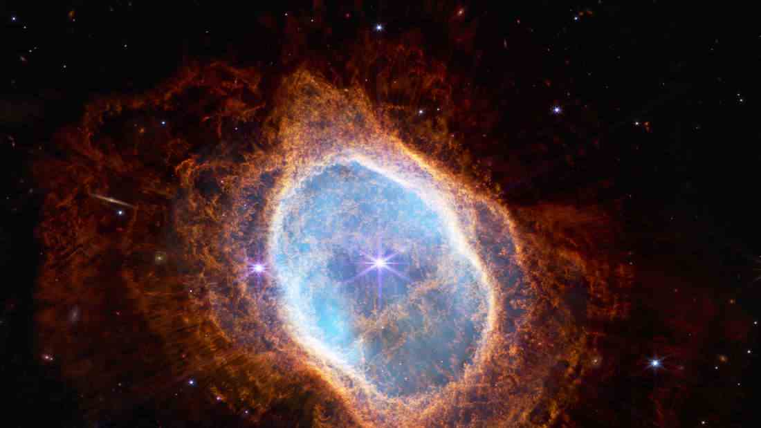 The Southern Ring Nebula was imaged by the Webb telescope.  In this case from the instrument 