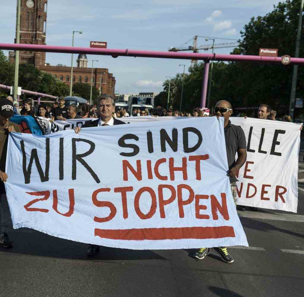 Demonstration von Sinti und Roma in Berlin