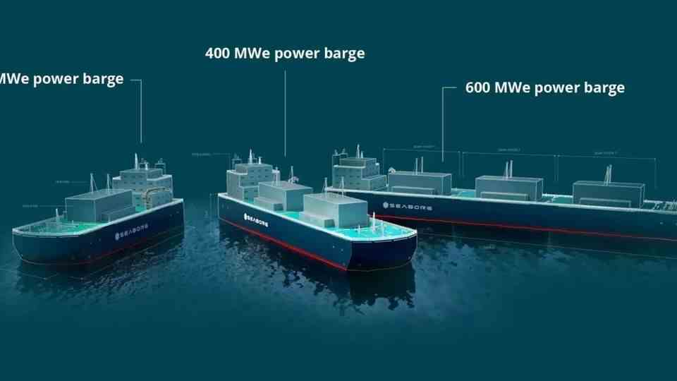 The modular reactors are to be mounted on simple barges.