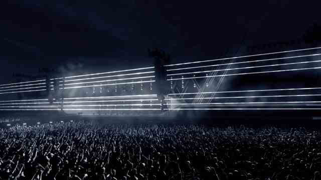 The biggest concerts of the year in Germany: Eight kilometers of LED strips are intended to set lighting accents on the stage (here a plan for Robbie Williams).