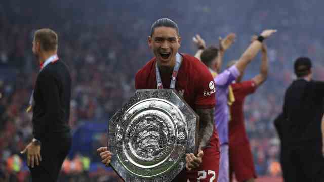 Community Shield in England: Darwin Núñez, who moved to England from Benfica Lisbon, has his first trophy as a Liverpool player: the Supercup alias "Community Shield".