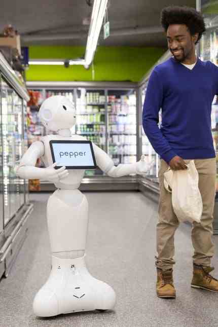 Robot: Pepper could also be used in the supermarket.