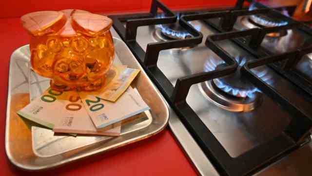 Gas stove in a Munich kitchen