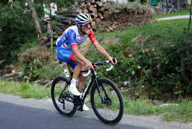Thibaut Pinot (Groupama FDJ), during the 9th stage of the Tour de France between Aigle (Switzerland) and Chatel-Les Portes du Soleil, Sunday July 10, 2022. 