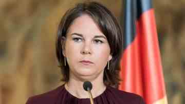 Got it wrong with her warning "popular uprisings" in Germany: Foreign Minister Annalena Baerbock.