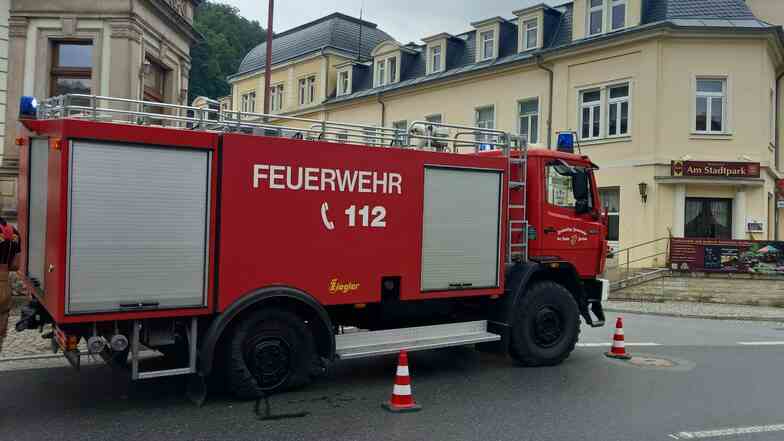 Der Mercedes-Truck der Freiwilligen Feuerwehr Freital.