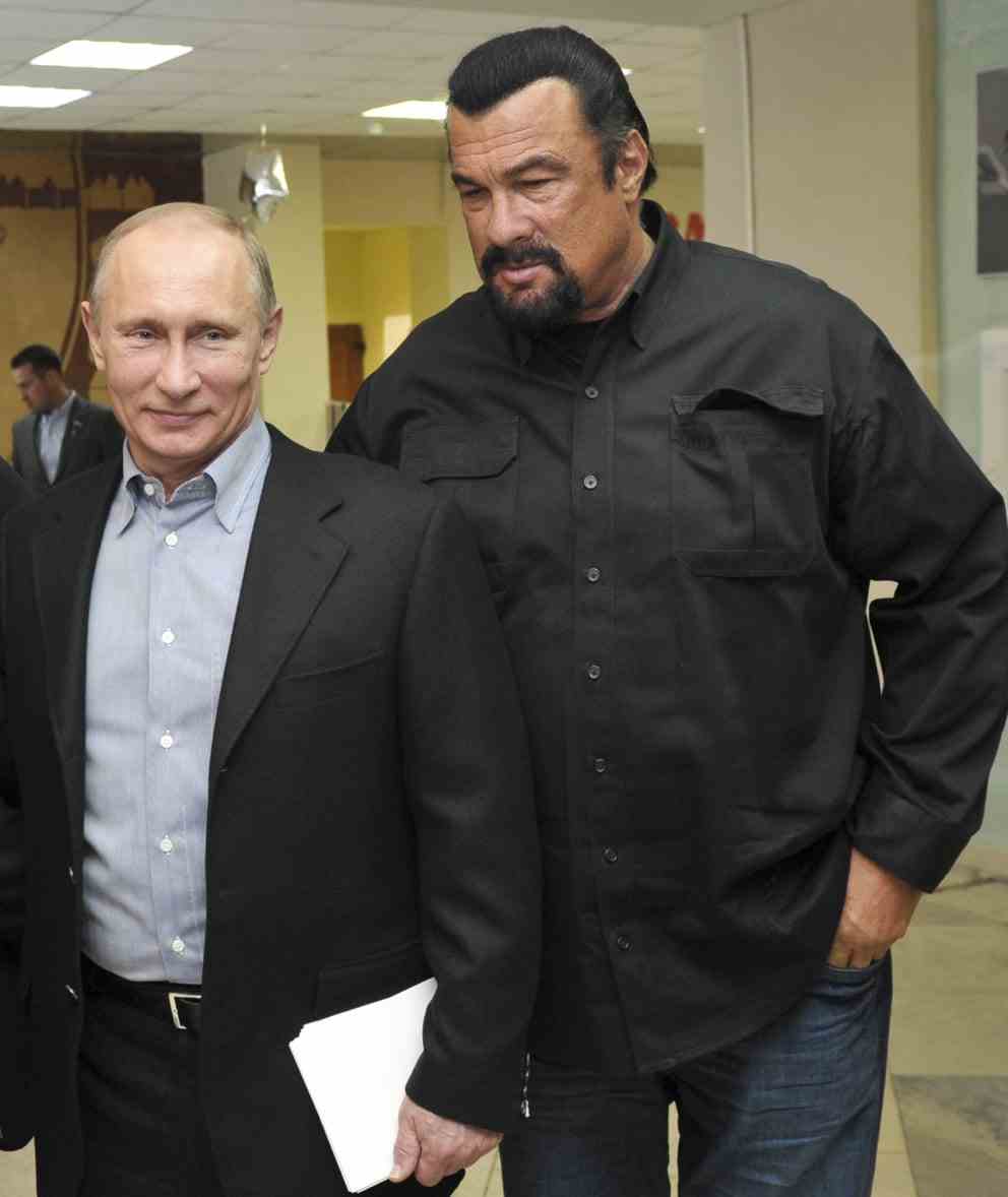 Good friends for a long time: Putin and Seagal in 2013
