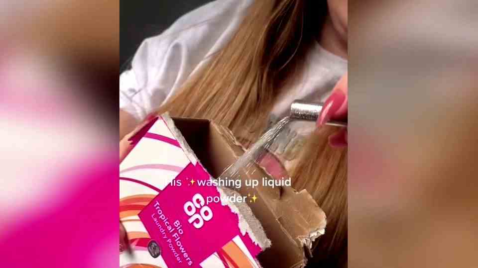 Woman puts colorful glitter in ex-boyfriend's washing powder