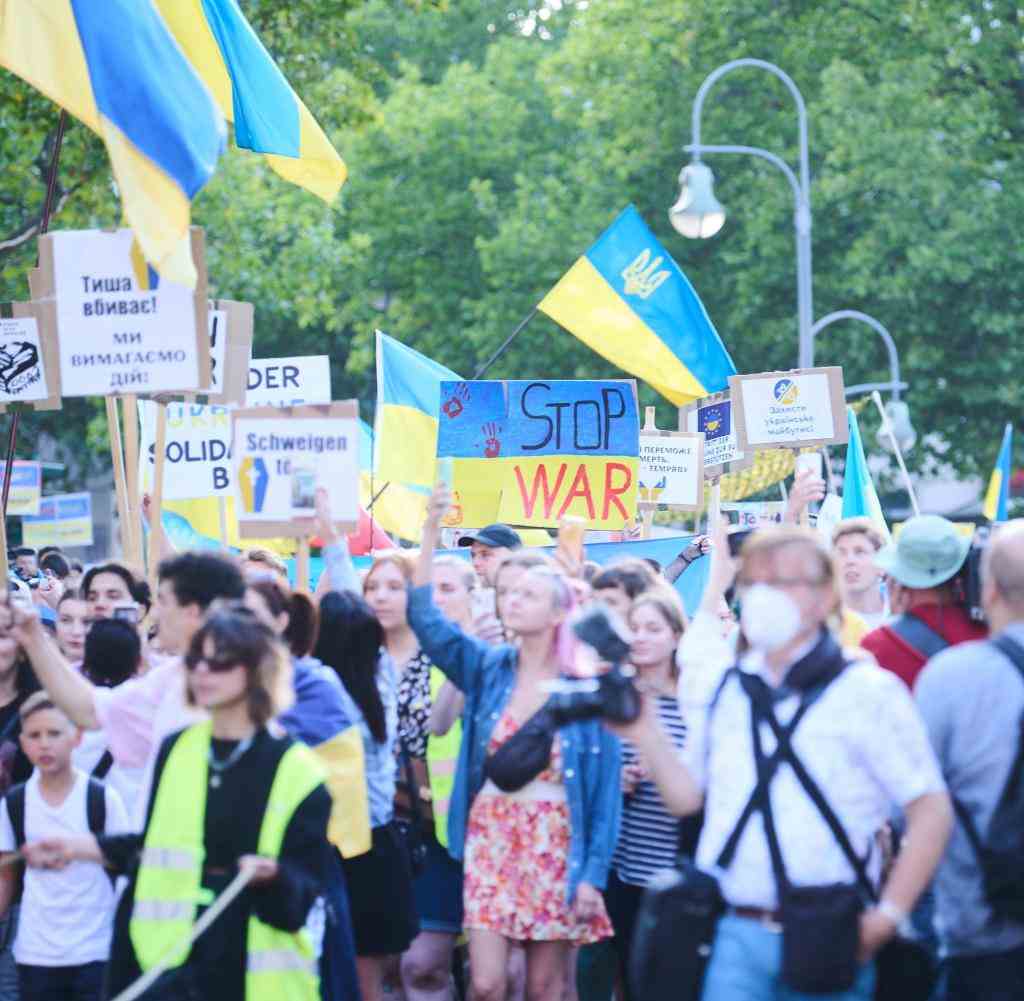 Protestmarsch zum Unabhängigkeitstag der Ukraine