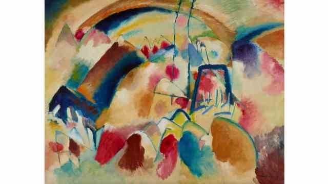 100 years Museum Folkwang: The exhibition is due to the quality of the exhibits, such as Wassily Kandinsky "Landscape with Church (Landscape with Red Spots I)" from 1913, definitely worth seeing.