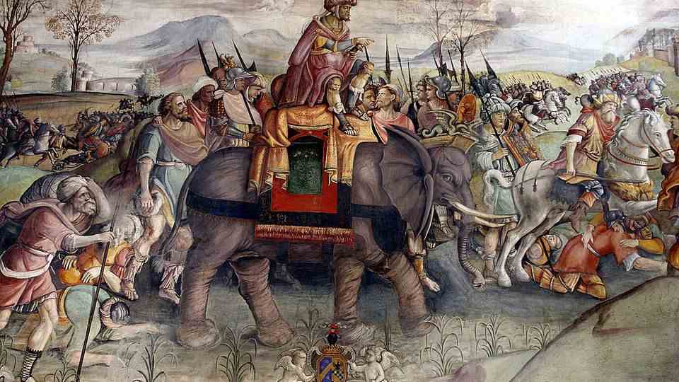 Jacopo Ripanda's fresco depicts Hannibal crossing the Alps in 218 BC.  since.