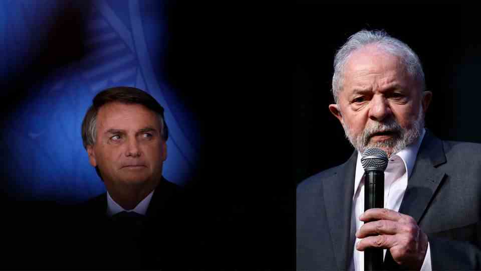 Brazil's current President Jair Bolsonaro and his challenger Lula da Silva 