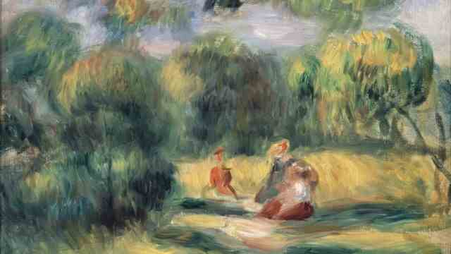 Ausstellungen: Das Gulbransson Museum am Tegernsee zeigt Werke von privaten Sammlern, die in der Öffentlichkeit selten zu sehen waren, wie Renoirs "Personnages dans un paysage".