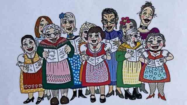 Culture in the district: This heartfelt caricature adorns the flyer for the concert.  It was drawn by Eva Orinski from Ottenhofen, author of children's books and IFS therapist.