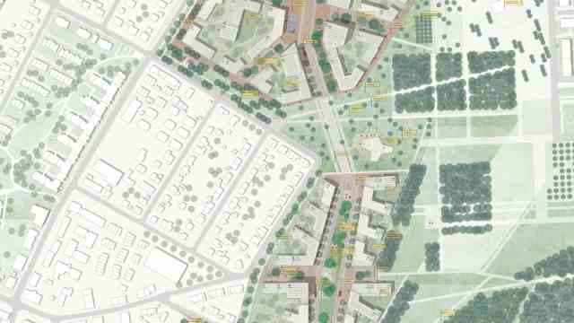 Messestadt Riem: points with a green belt in the middle: 03 architects and Studio Vulkan.