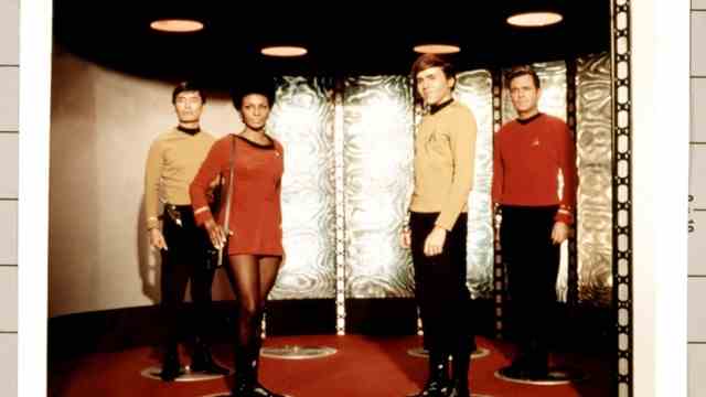 Nichelle Nichols obituary: On the Enterprise, Uhura was fourth in command, seen here with George Takei, Walter Koenig and James Doohan.