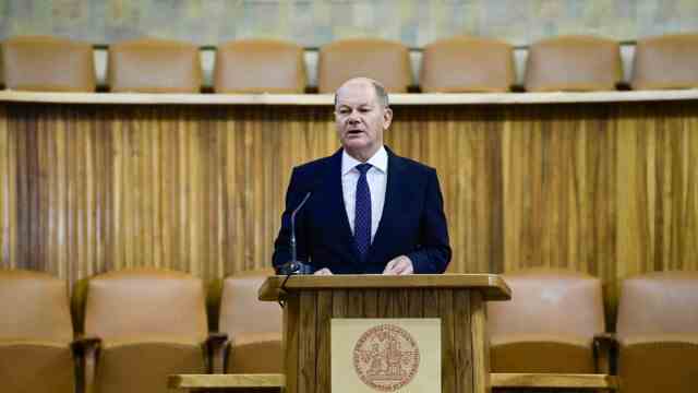 Speech in Prague: Venerable place, important words about the European Union: Federal Chancellor Olaf Scholz (SPD) on Monday to students at Prague's Charles University.