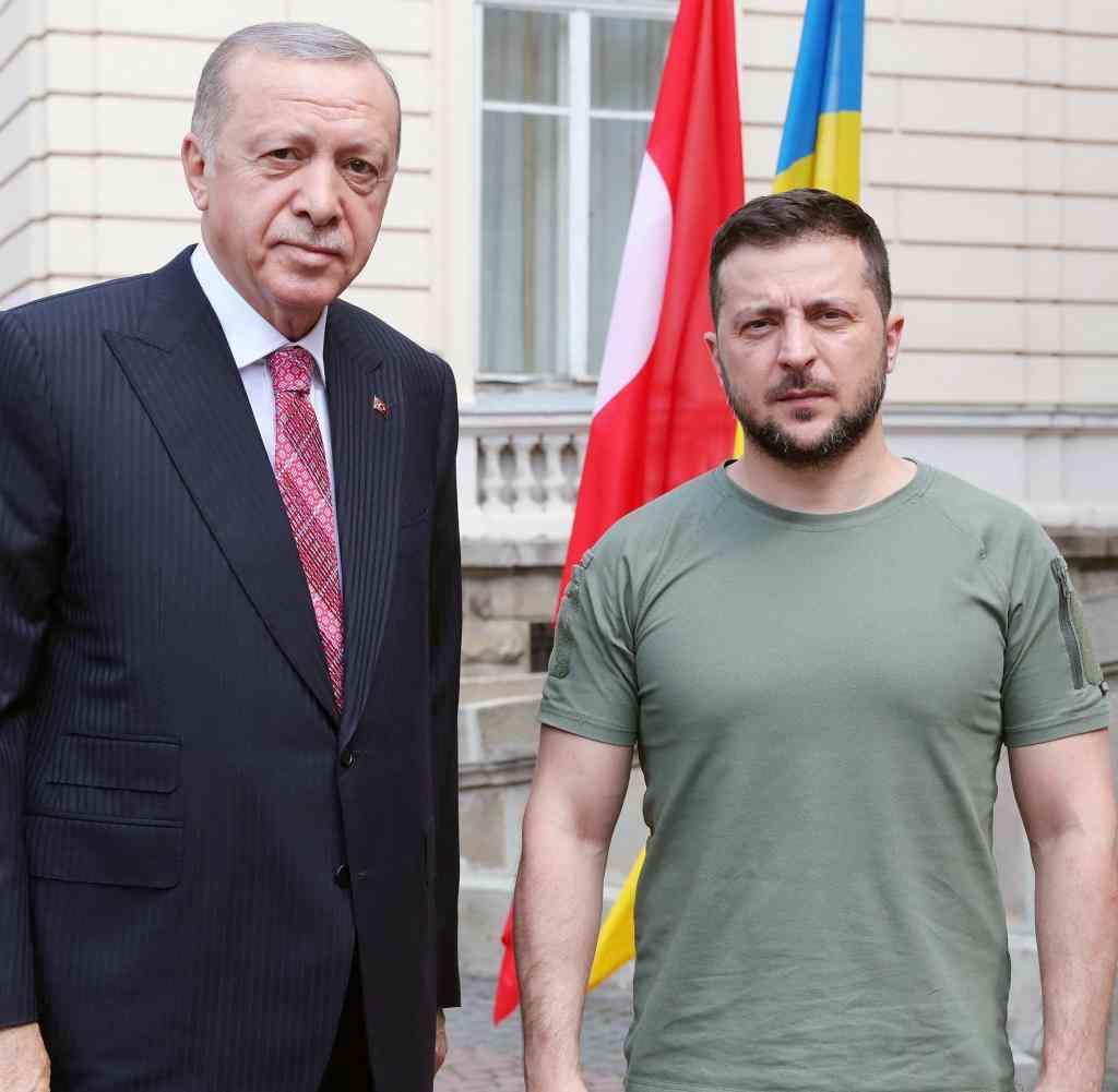 Recep Tayyip Erdogan und Wolodymyr Selenskyj am Donnerstag in Lwiw