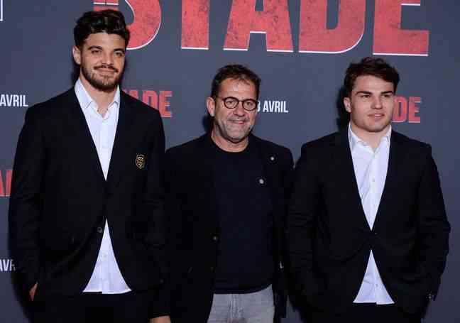Romain Ntamack, Michel Sarran and Antoine Dupont, three Toulouse celebrities.