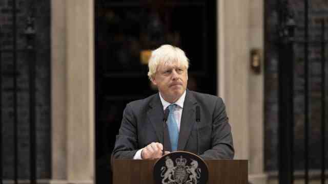 Change of government in Great Britain: Boris Johnson during his last speech as British Prime Minister in London's Downing Street.