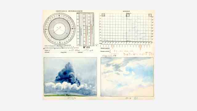 Milan Triennale: The French illustrator André des Gachons made this weather observation on May 1, 1916.