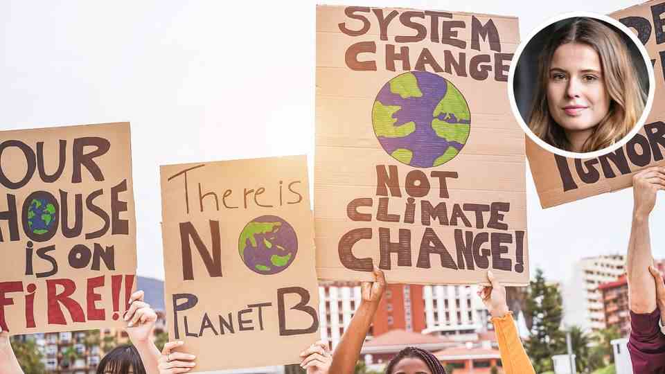 Climate change demonstration posters