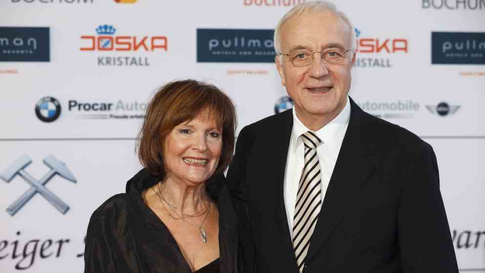Fritz Pleitgen with his wife Gerda in 2012 at the presentation of the 
