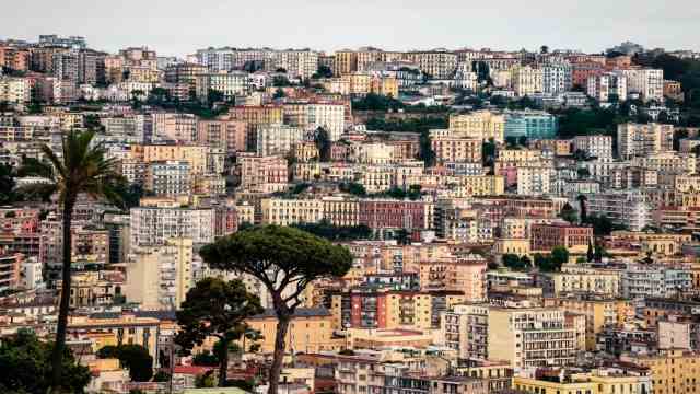 Italy photo book: Naples is the most beautiful seen from the sea, writes Zora del Buono rightly.  Here is a view of the Vomero district.
