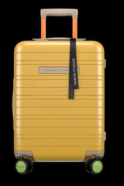 To have and to be: Sunny yellow and biodegradable: the new ones "circle one"-Suitcase by Horizn Studios.