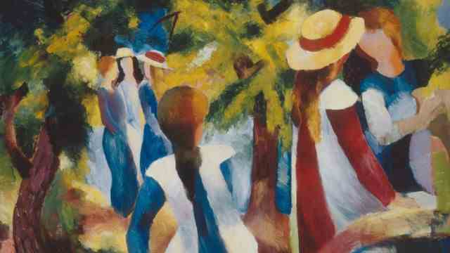 20 years Pinakothek der Moderne: August Macke's paintings "girl under trees" from 1914 can be seen in the modern art collection in the Pinakothek der Moderne.