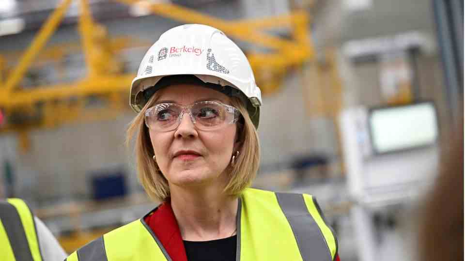 Prime Minister Liz Truss on a company visit in September