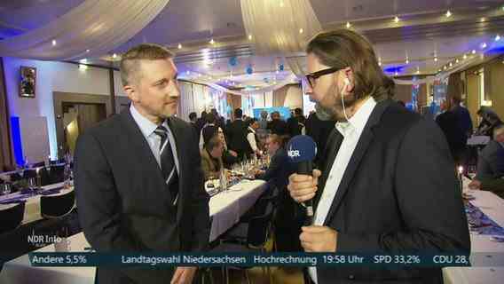 Interview at the AfD election party © Screenshot 