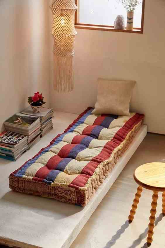 A Combo Reading And Meditation Corner With The Floor Mattress 