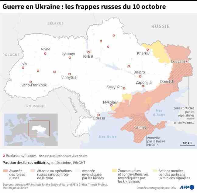 On Monday, October 10, Moscow stepped up strikes on Ukrainian cities, in response to the explosion on the Crimean bridge.