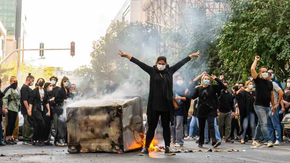 Protesters in Tehran