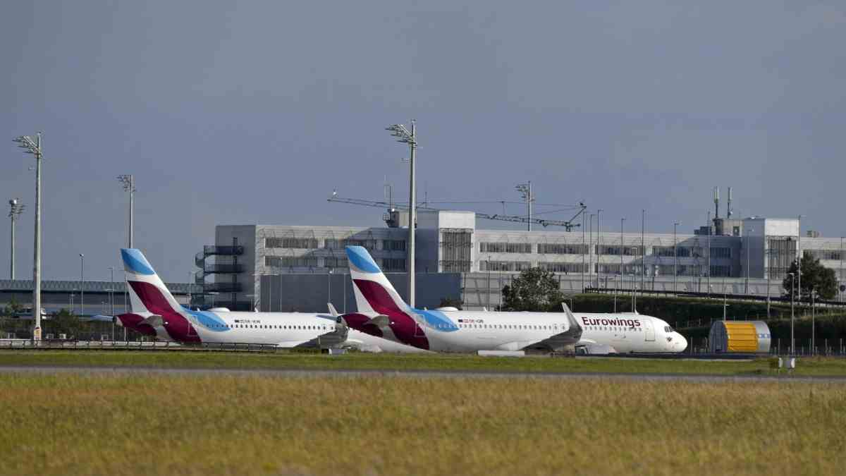 Traffic Eurowings pilots strike meets Munich Airport