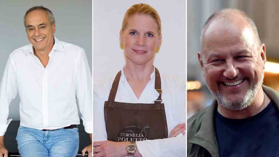 TV chefs Christian Rach, Cornelia Poletto and Frank Rosin 