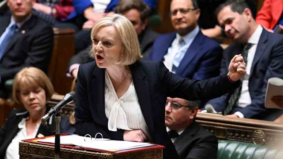 British Prime Minister Liz Truss pugnacious in the House of Commons