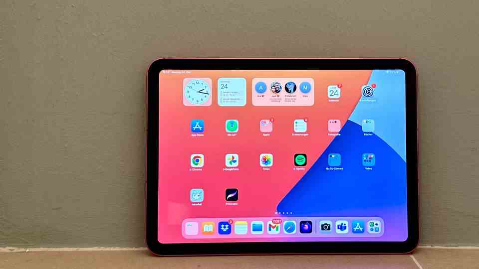 The tenth generation iPad now shares the design of the more expensive models.  The front camera is located on the long side 