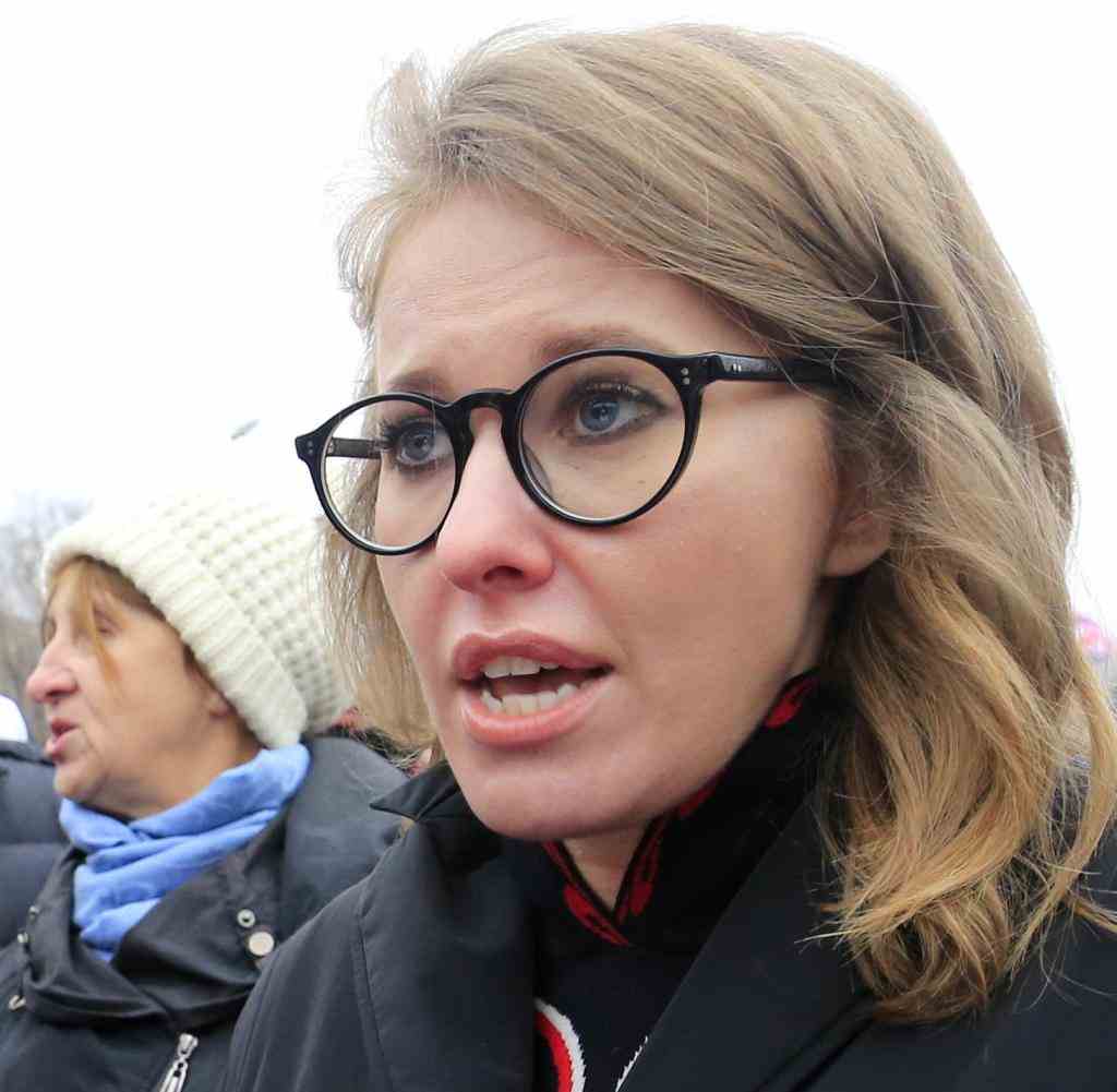 Xenia Sobtschak im Wahlkampf vor der Präsidentschaftswahl 2018. Jetzt hat sie Russland verlassen