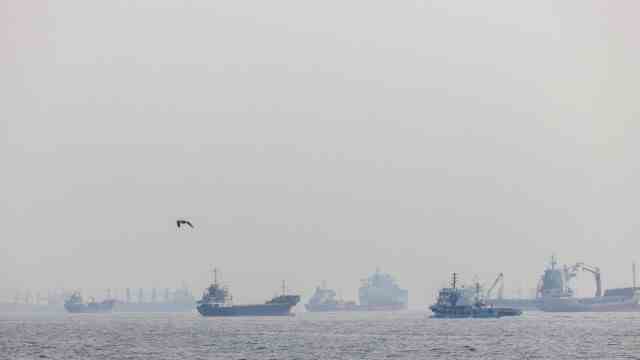 War in the Ukraine: Ships with grain and other foodstuffs from the Ukraine are waiting near Istanbul for clearance to continue their journey.
