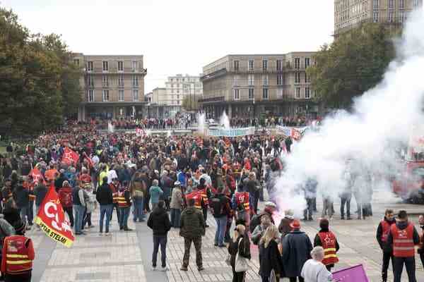 Des manifestants au Havre, le 18 octobre 2022.