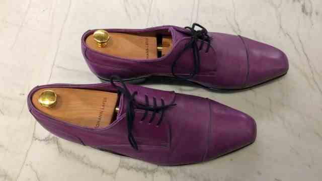 Column: My passion: purple shoes - a special order for you "Bet that..?"-appearance.