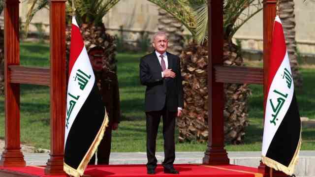 Iraq: The newly elected Iraqi President Abdul Latif Rashid at his inauguration in Baghdad.